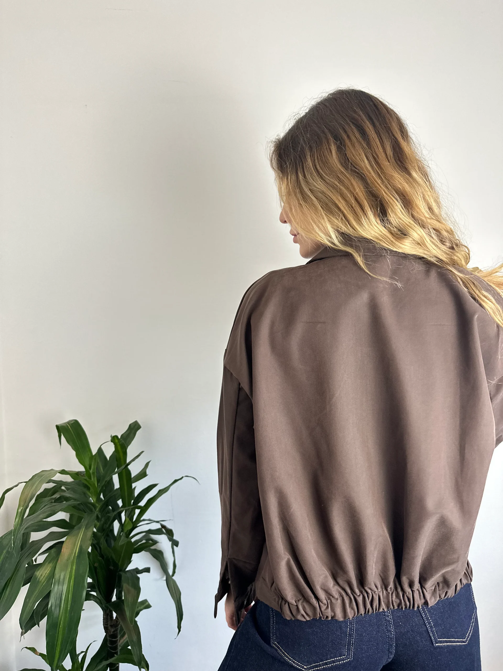 GIACCA BOMBER in SUEDE - immagine 4