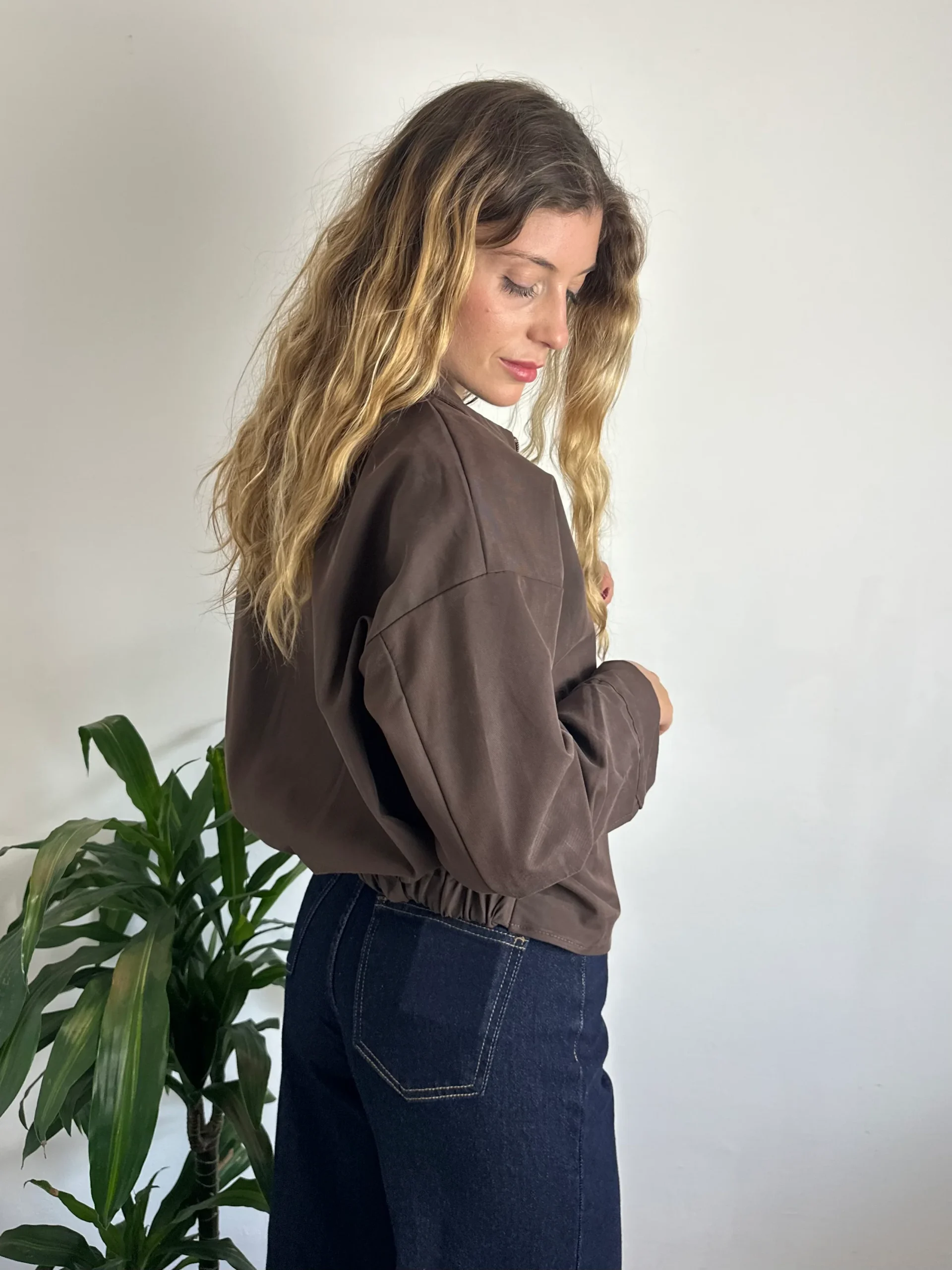 GIACCA BOMBER in SUEDE - immagine 6