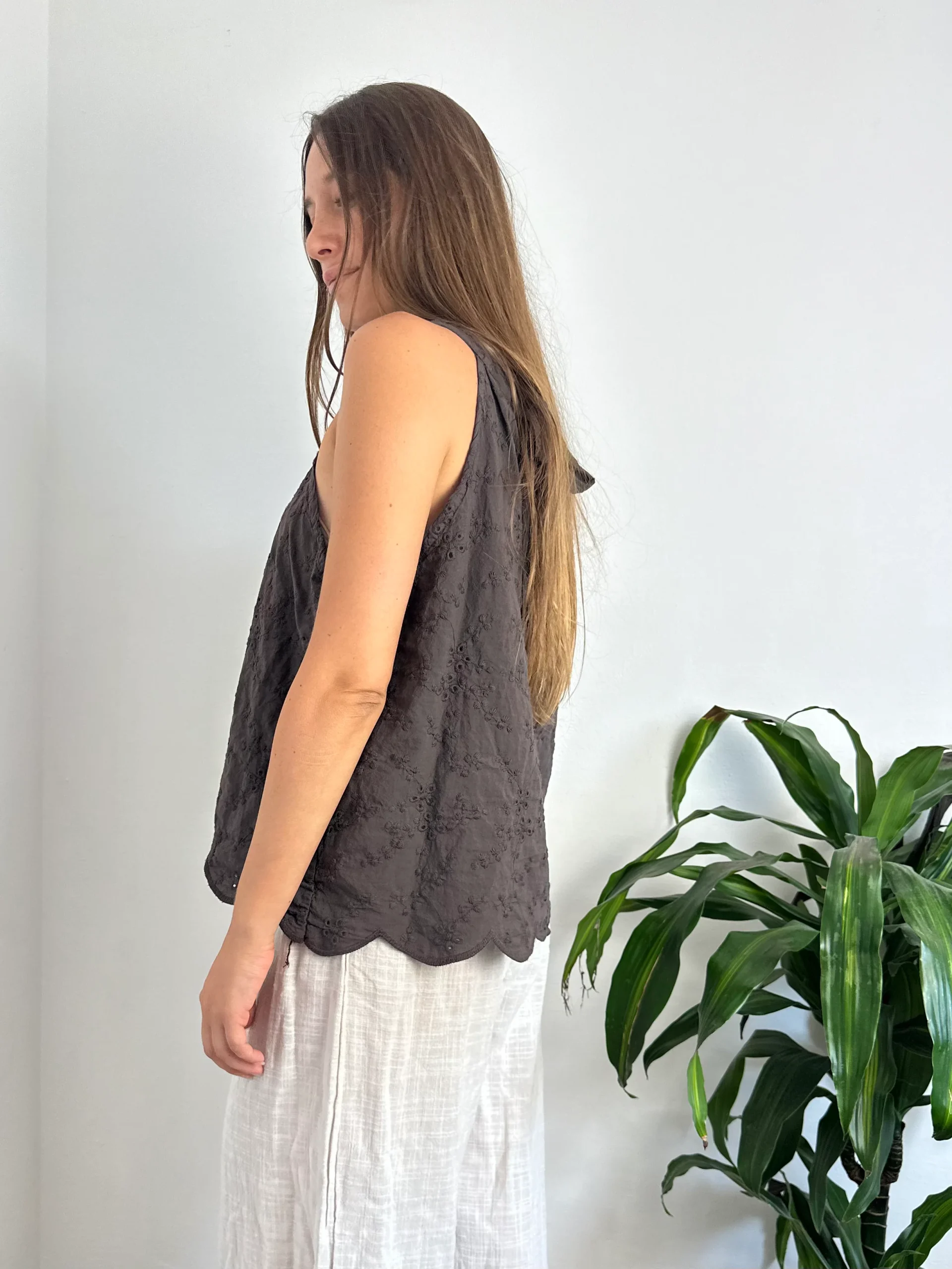 TOP 100% COTONE MARRONE - immagine 6