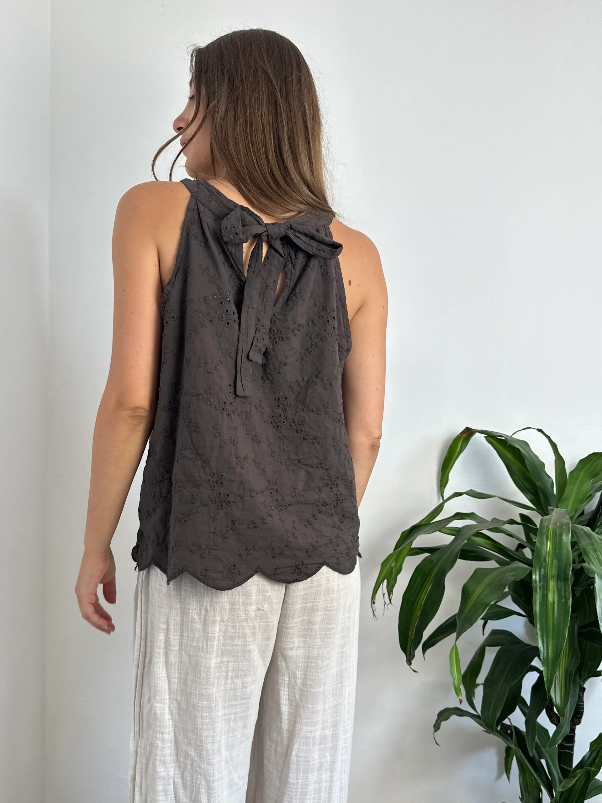 TOP 100% COTONE MARRONE - immagine 5