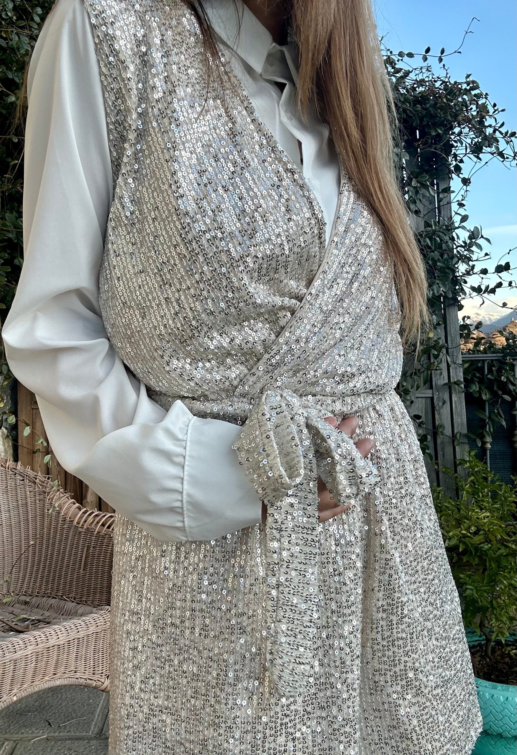 TUTA JUMPSUIT CON PAILLETTES - immagine 5