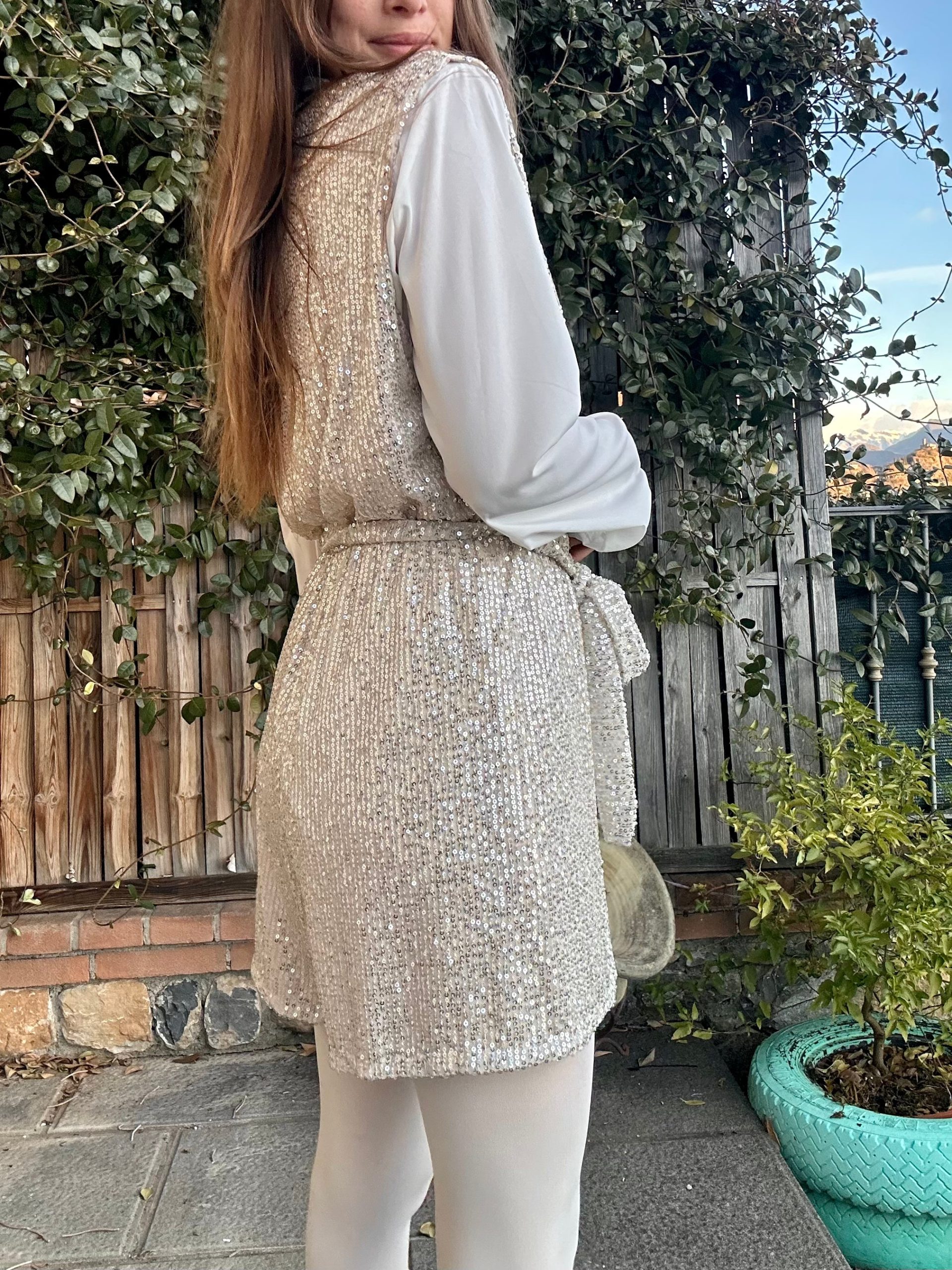TUTA JUMPSUIT CON PAILLETTES - immagine 4